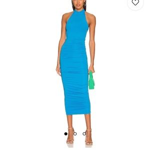 Medium blue Superdown ruched dress